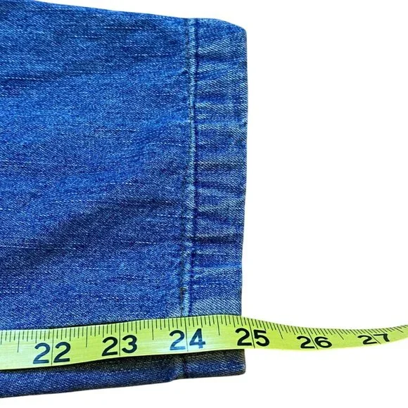 Reformation Repurposed Vintage Calvin Klein Distressed Blue Denim Overalls Women - Picture 8 of 9